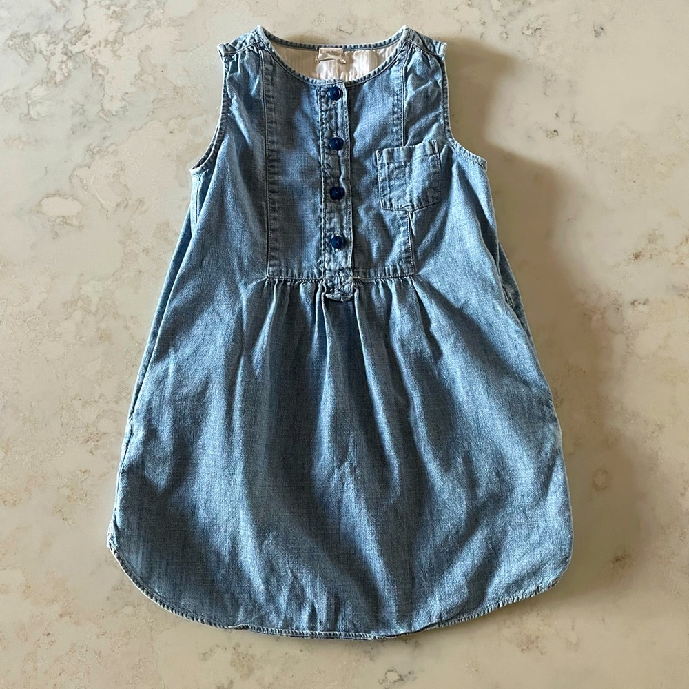 Crewcuts / Sleeveless chambray shift dress